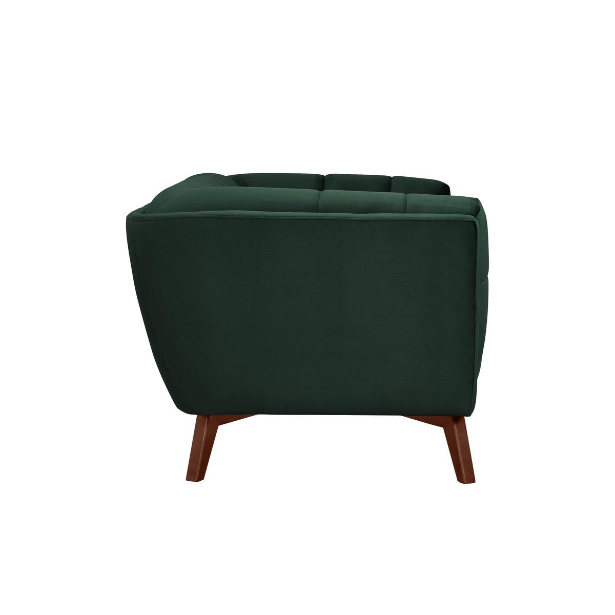 Rendez vous déco Canapé 3 places en velours vert foncé - Mona