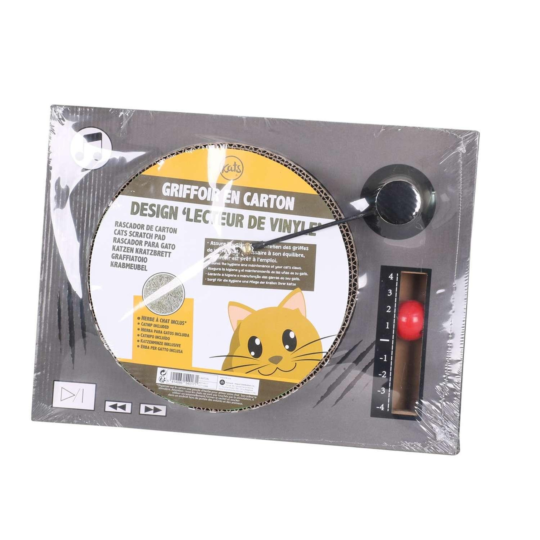 Voir la diapositive 2 : TOILINUX Griffoir platine vinyle avec herbe à chat