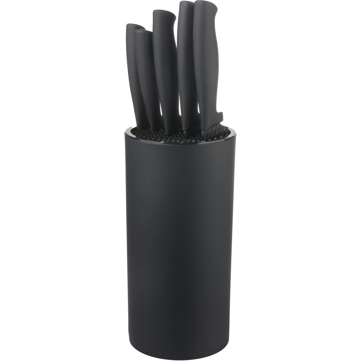 SANSMARQUE  Bloc 5 couteaux noir effet diamant