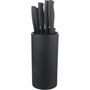 Voir la diapositive 2 : SANSMARQUE  Bloc 5 couteaux noir effet diamant