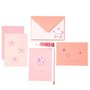 RICO DESIGN 12 cartes et enveloppes roses Sakura B6