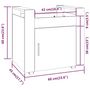 Voir la diapositive 6 : VIDAXL Chariot de bureau Chene fume 60x45x60 cm Bois d'ingenierie