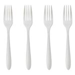 SECRET DE GOURMET Lot de 4 Fourchettes Inox  Nevis  19cm Argent