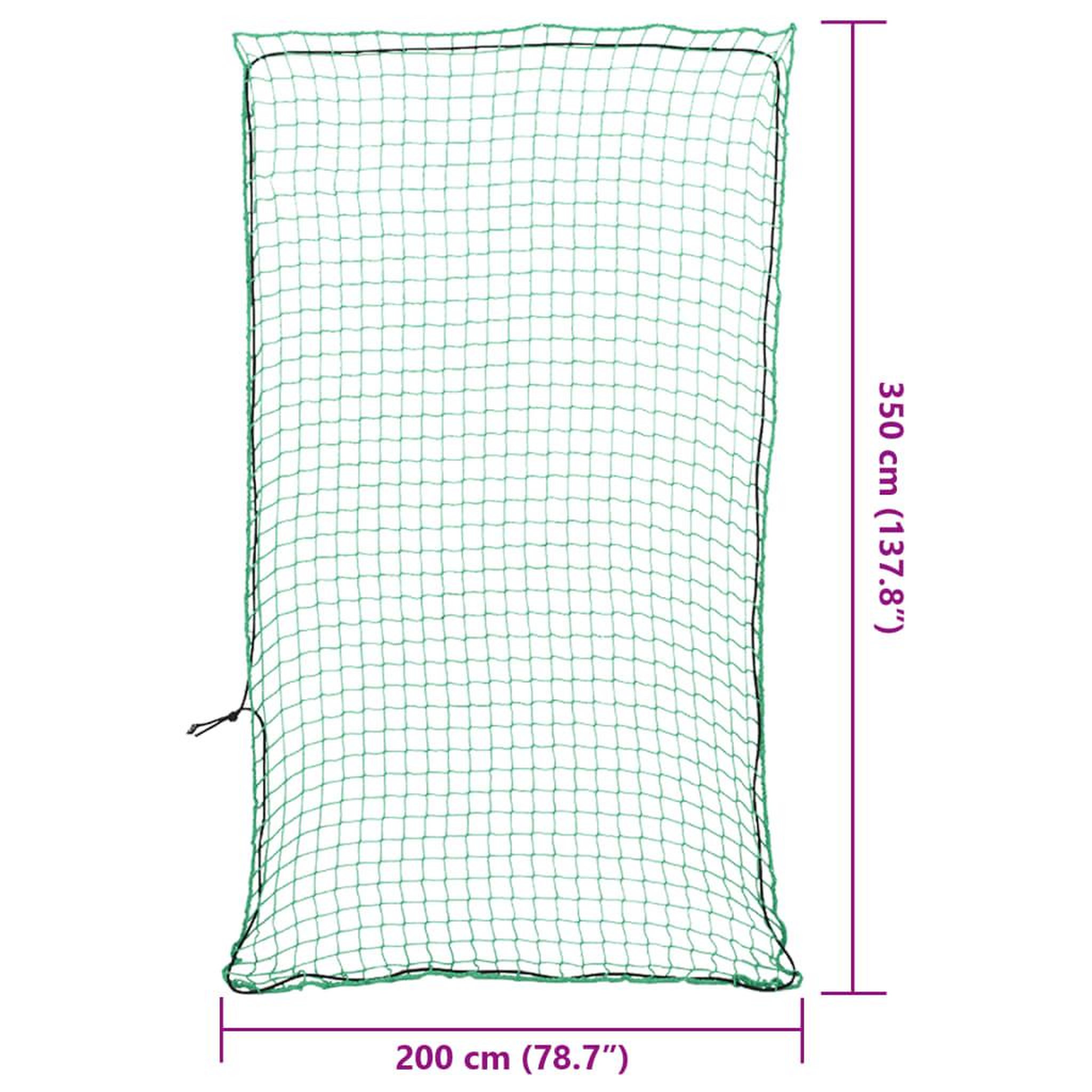 Voir la diapositive 6 : VIDAXL Filet pour remorque avec corde elastique vert 3,5x2 m PP