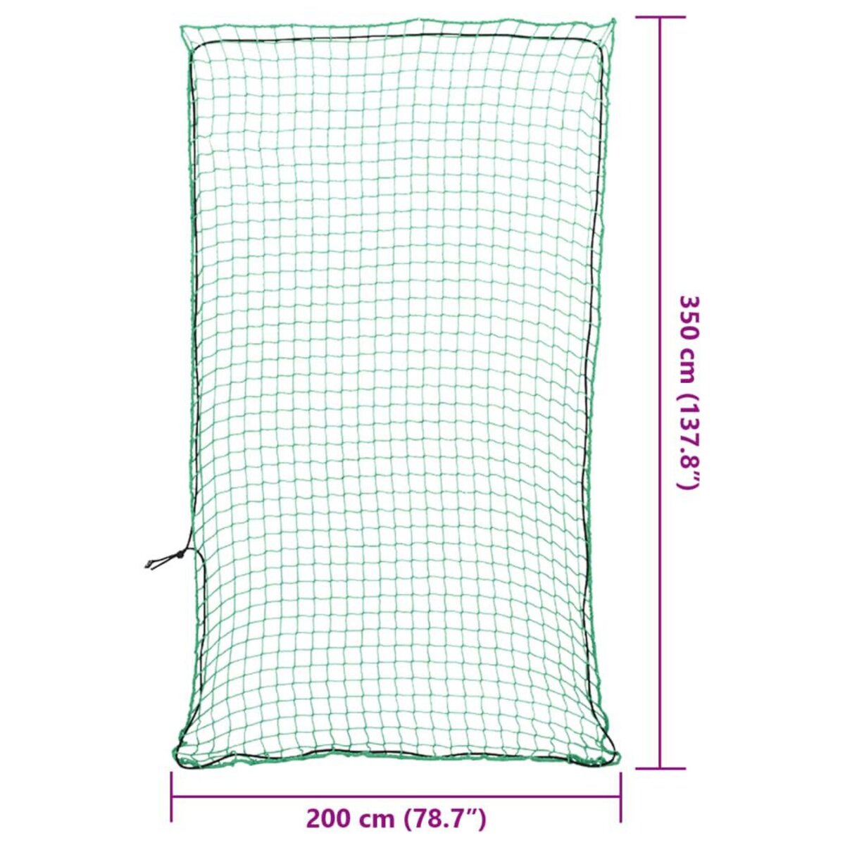 VIDAXL Filet pour remorque avec corde elastique vert 3,5x2 m PP