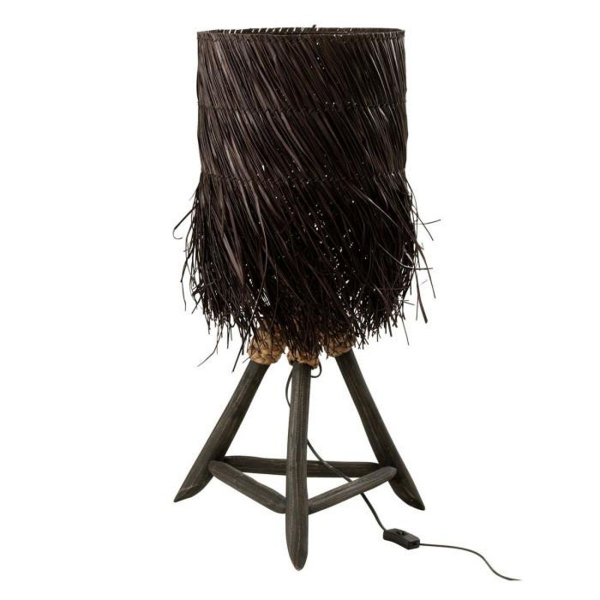 Paris Prix Lampe à Poser Branche en Bois  Arthur  61cm Marron