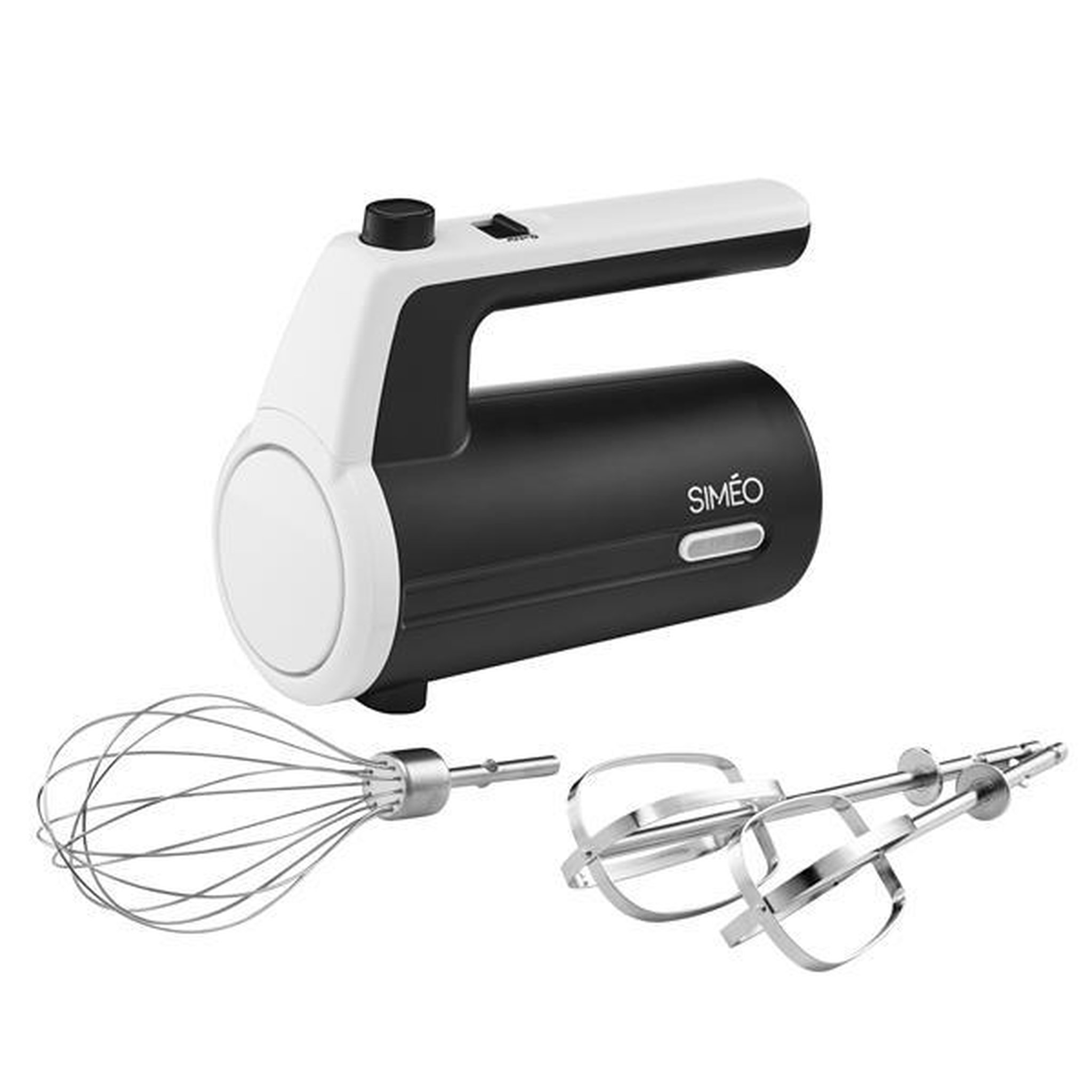 Simeo Batteur électrique rechargeable 7.4v noir et blanc - bmn550