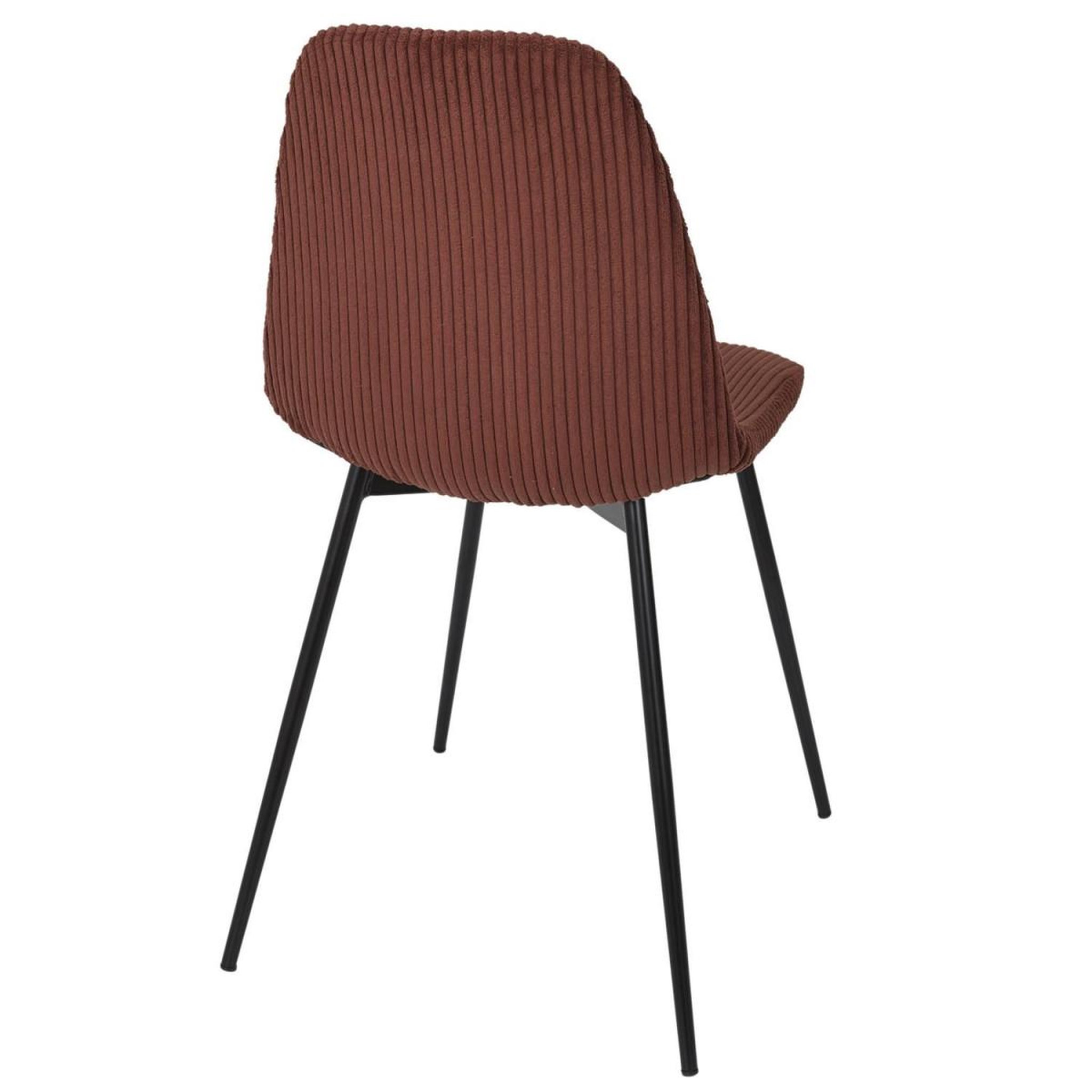Voir la diapositive 5 : The Home Deco Factory Lot de 4 chaises côtelé  scott  85cm terracotta