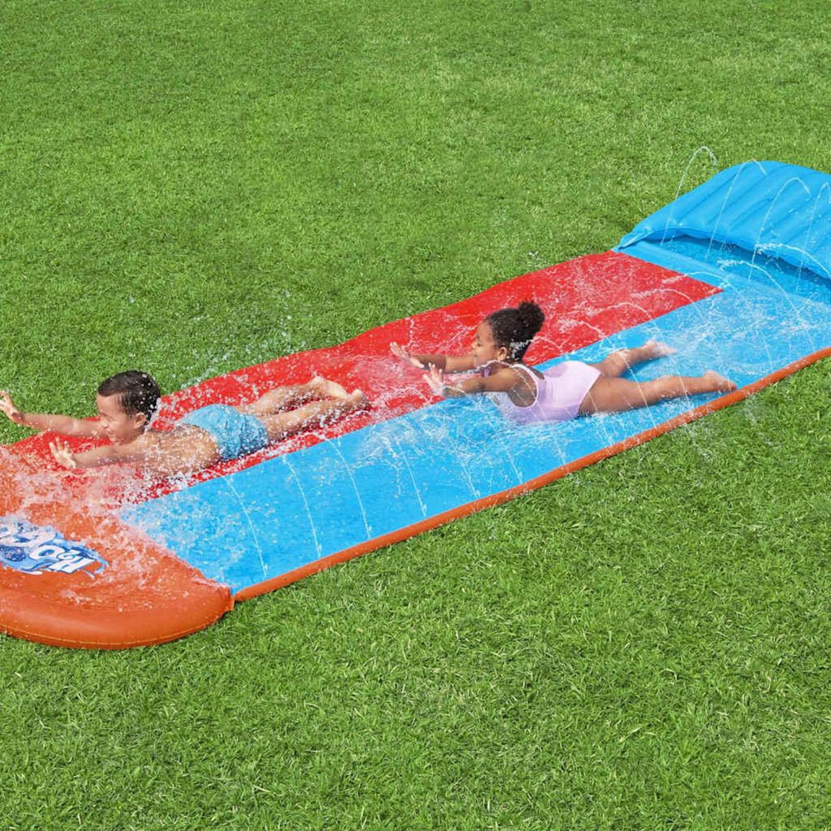 BESTWAY Bestway Toboggan aquatique H2OGO Tsunami Splash Ramp Toboggan double