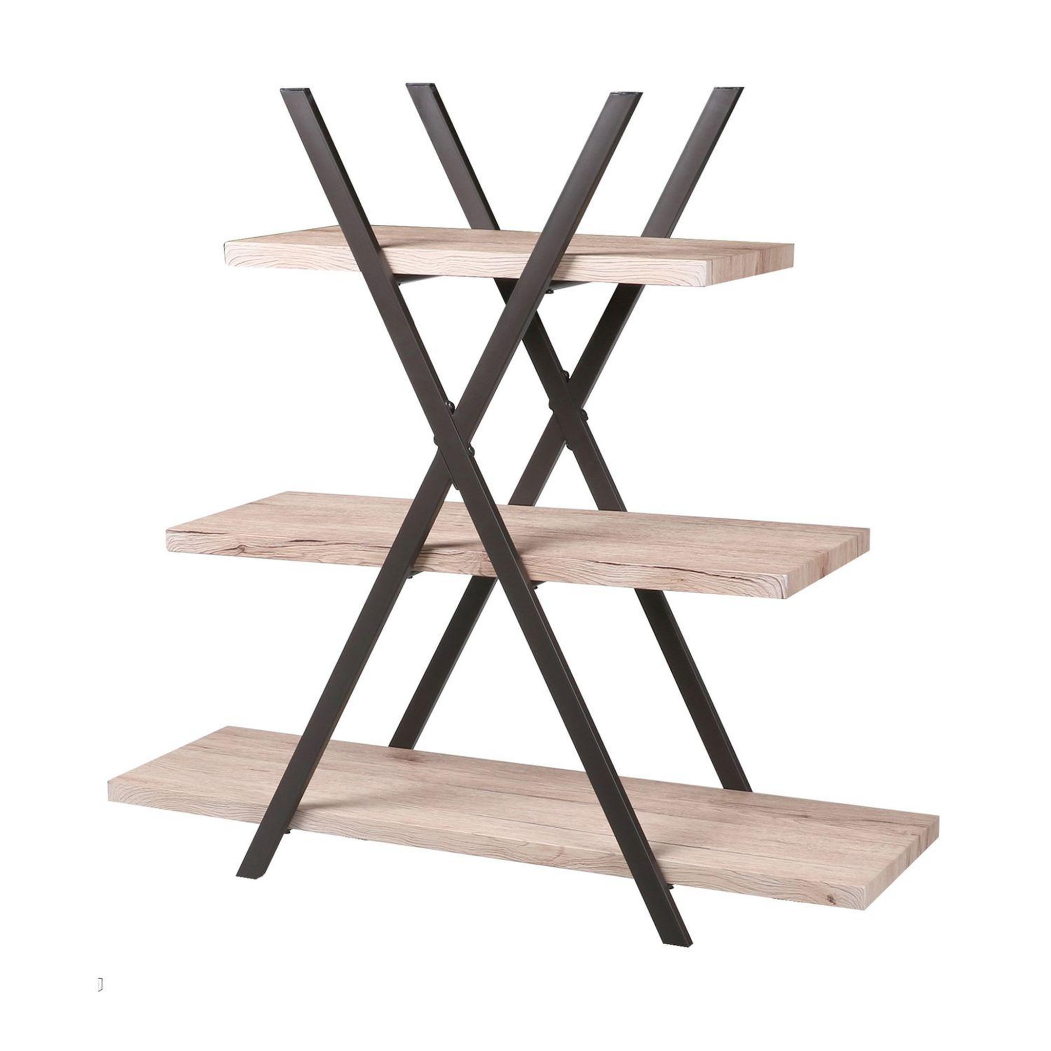 DIVERS Etagère pyramide design industriel Dock - L. 100 x H. 101 cm - Noir