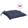 Voir la diapositive 2 : VIDAXL Coussins de chaise lot de 2 bleu marine 40x40x7 cm tissu oxford
