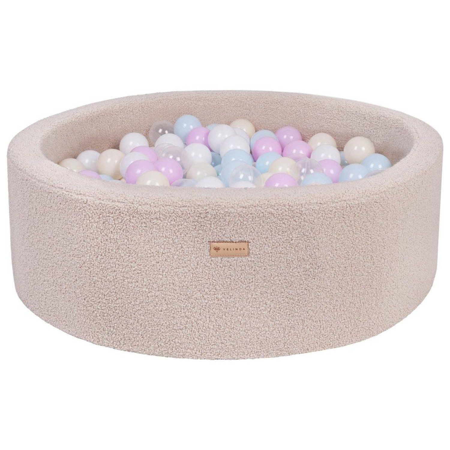 Piscine à balles en boucle + 300 balles — cappuccino