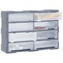 Voir la diapositive 3 : VIDAXL Organisateur multi-tiroirs avec 8 grands tiroirs 52x16x37 cm
