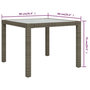 Voir la diapositive 5 : VIDAXL Table de jardin 90x90x75 cm Verre trempe et resine tressee Gris