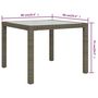 Voir la diapositive 5 : VIDAXL Table de jardin 90x90x75 cm Verre trempe et resine tressee Gris