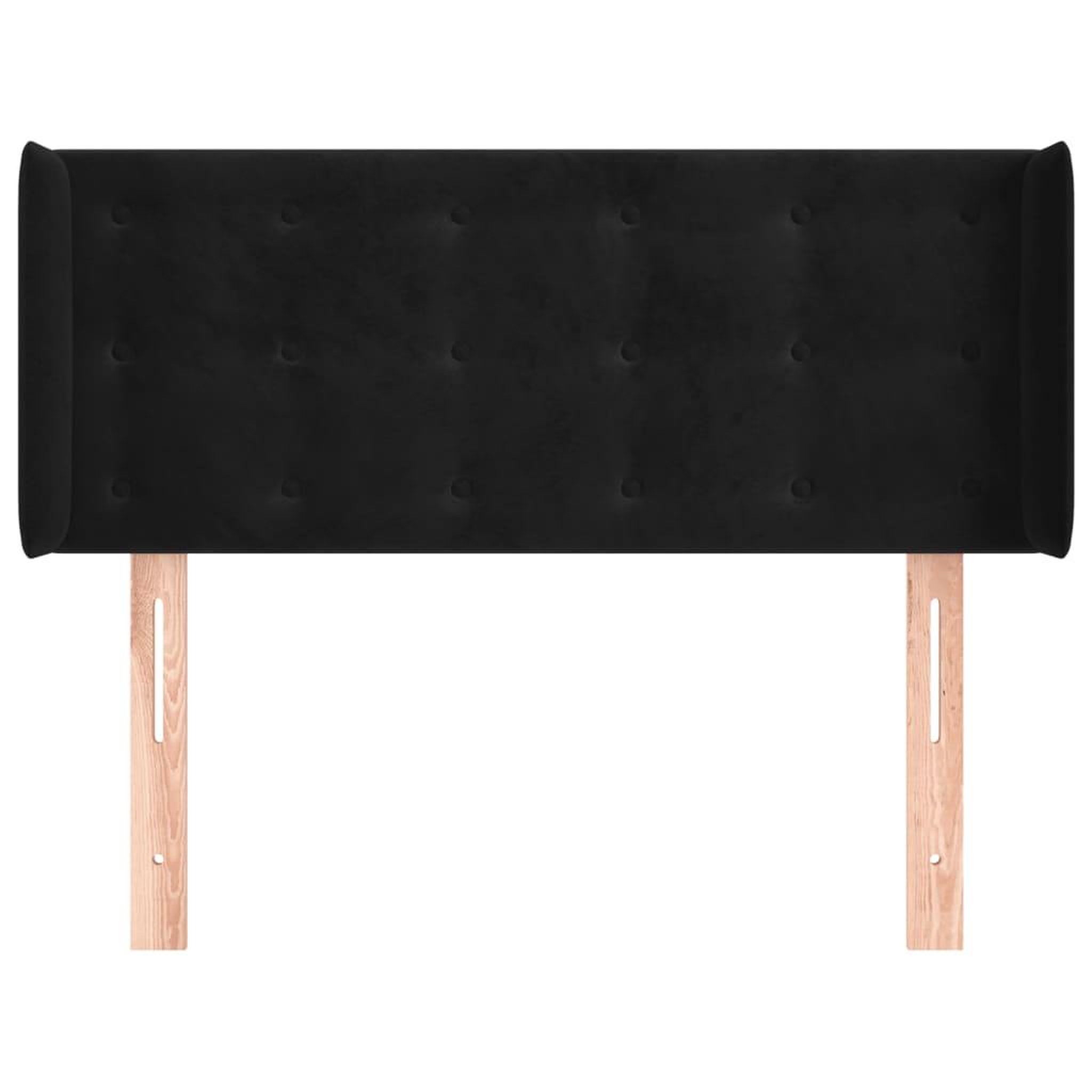 Voir la diapositive 3 : VIDAXL Tete de lit avec oreilles Noir 93x16x78/88 cm Velours