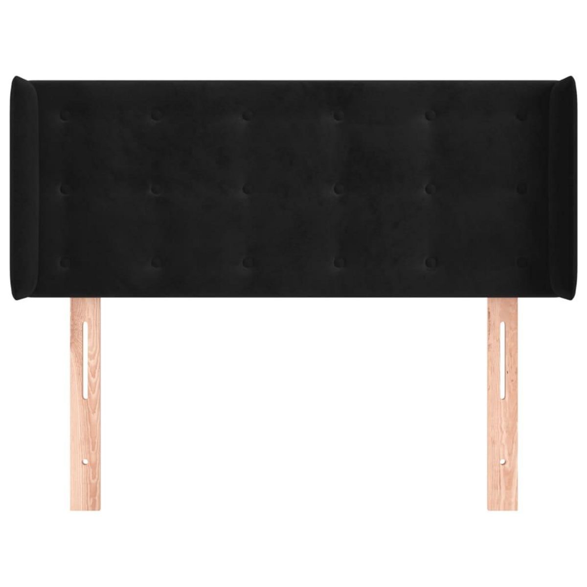 VIDAXL Tete de lit avec oreilles Noir 93x16x78/88 cm Velours