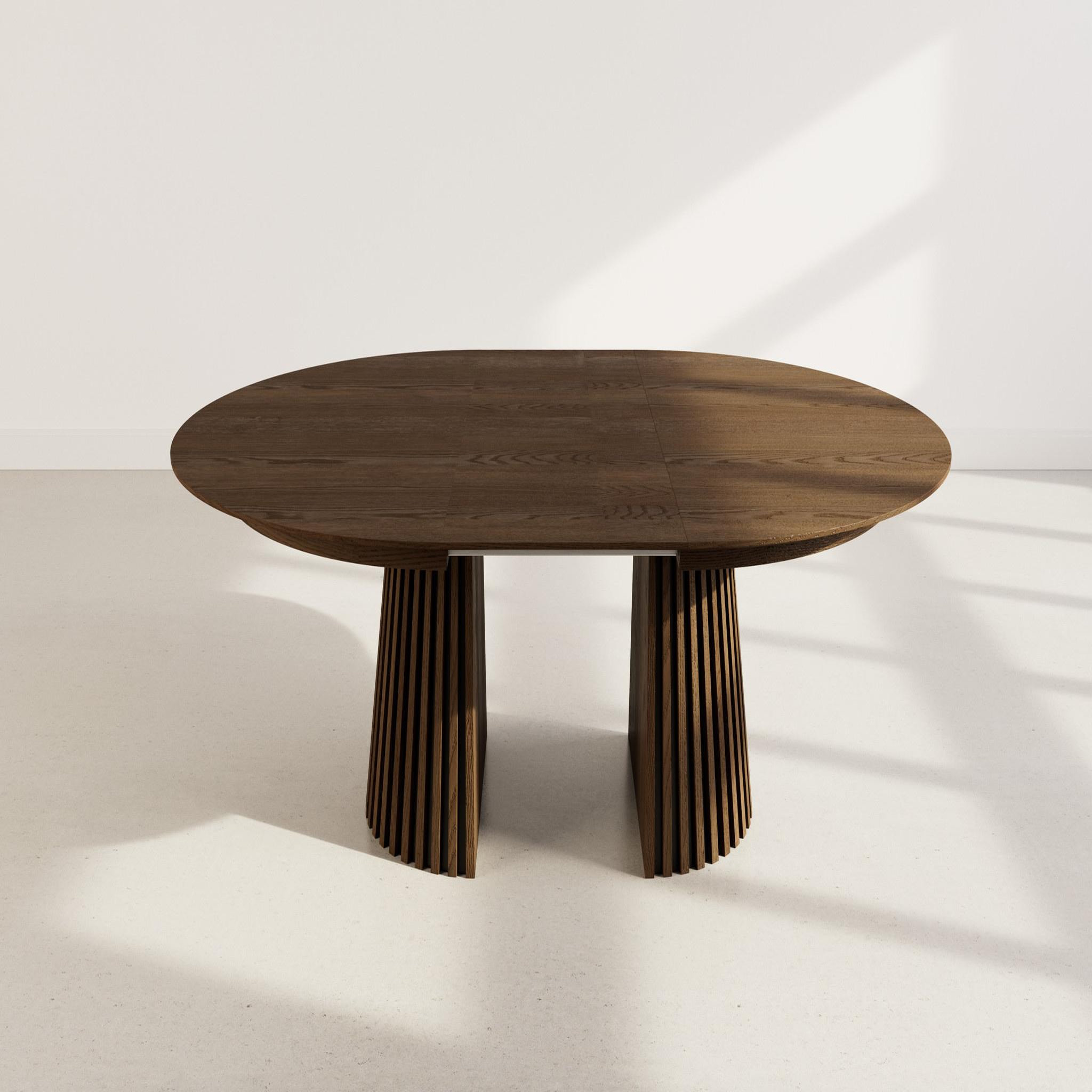 Voir la diapositive 5 : BEST MOBILIER Freya - table à manger ronde extensible - 6 à 10 personnes