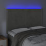 Voir la diapositive 3 : VIDAXL Tete de lit a LED Gris clair 144x5x118/128 cm Velours