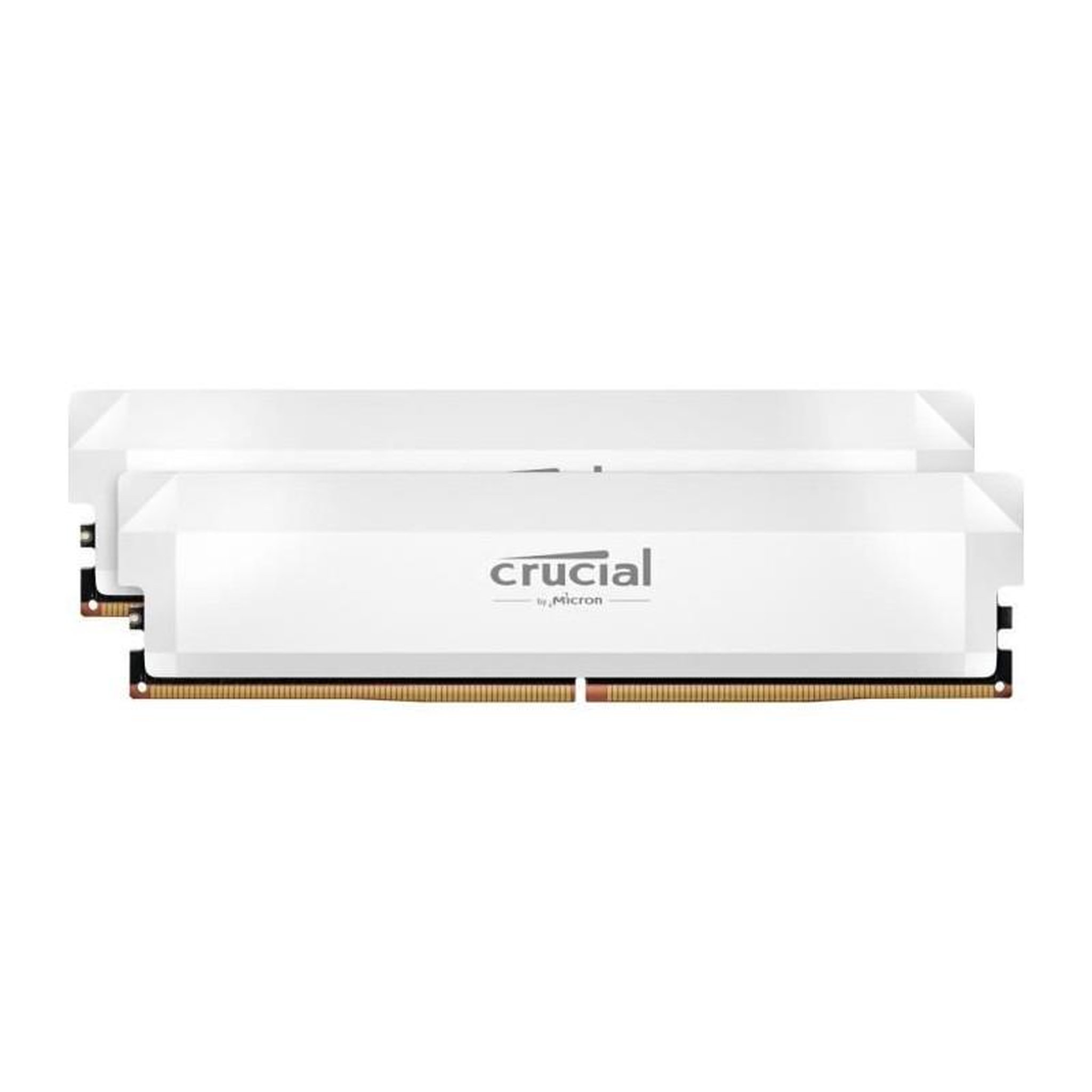 Crucial CRUCIAL Mémoire RAM DDR5 PRO - Overclocking Edition - Kit 64GB (2 x 32GO) - 6000 MT/s - CL40 - UDIMM - Blanc