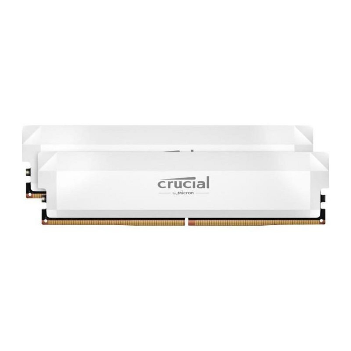 Crucial CRUCIAL Mémoire RAM DDR5 PRO - Overclocking Edition - Kit 64GB (2 x 32GO) - 6000 MT/s - CL40 - UDIMM - Blanc