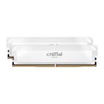 Crucial CRUCIAL Mémoire RAM DDR5 PRO - Overclocking Edition - Kit 64GB (2 x 32GO) - 6000 MT/s - CL40 - UDIMM - Blanc