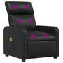 Voir la diapositive 2 : VIDAXL Fauteuil de massage inclinable Noir Similicuir