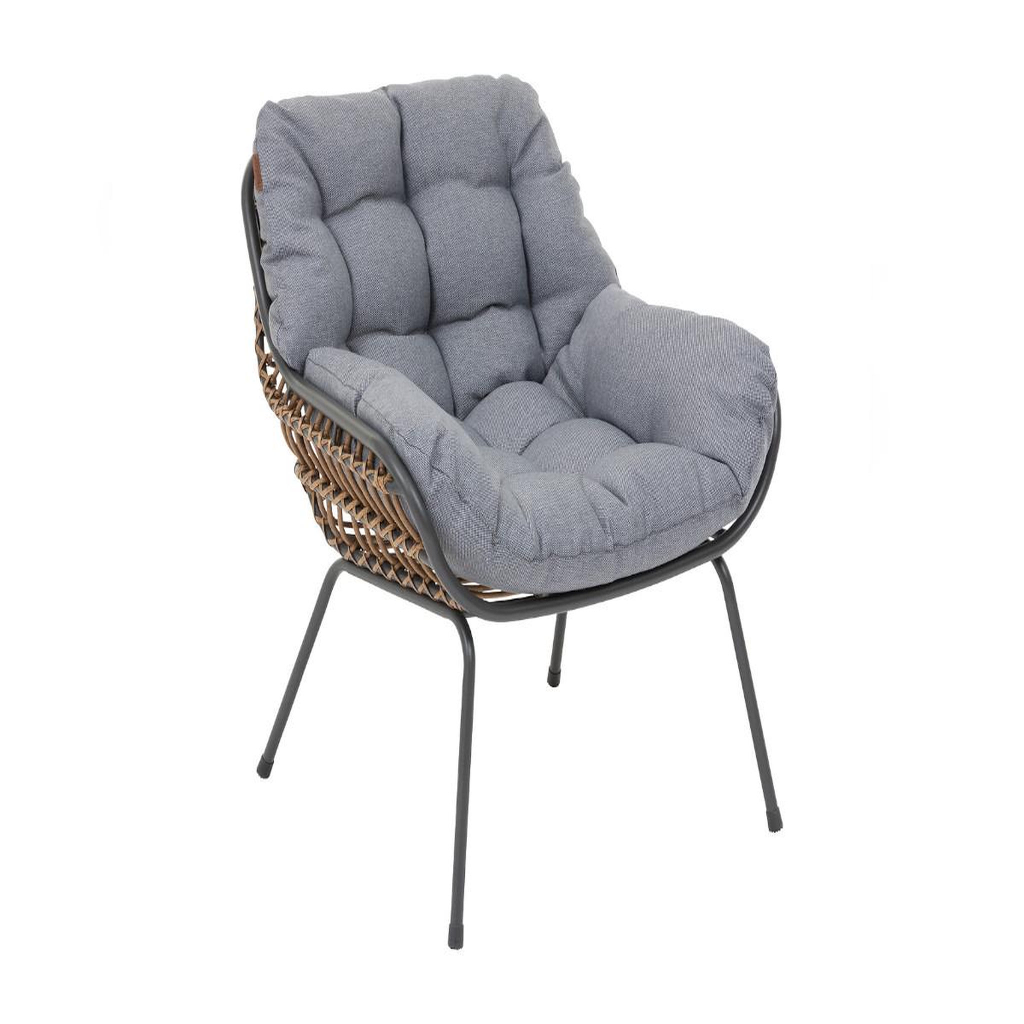 Voir la diapositive 4 : HESPERIDE Salon de jardin en aluminium paopao graphite - 4 places - hespéride