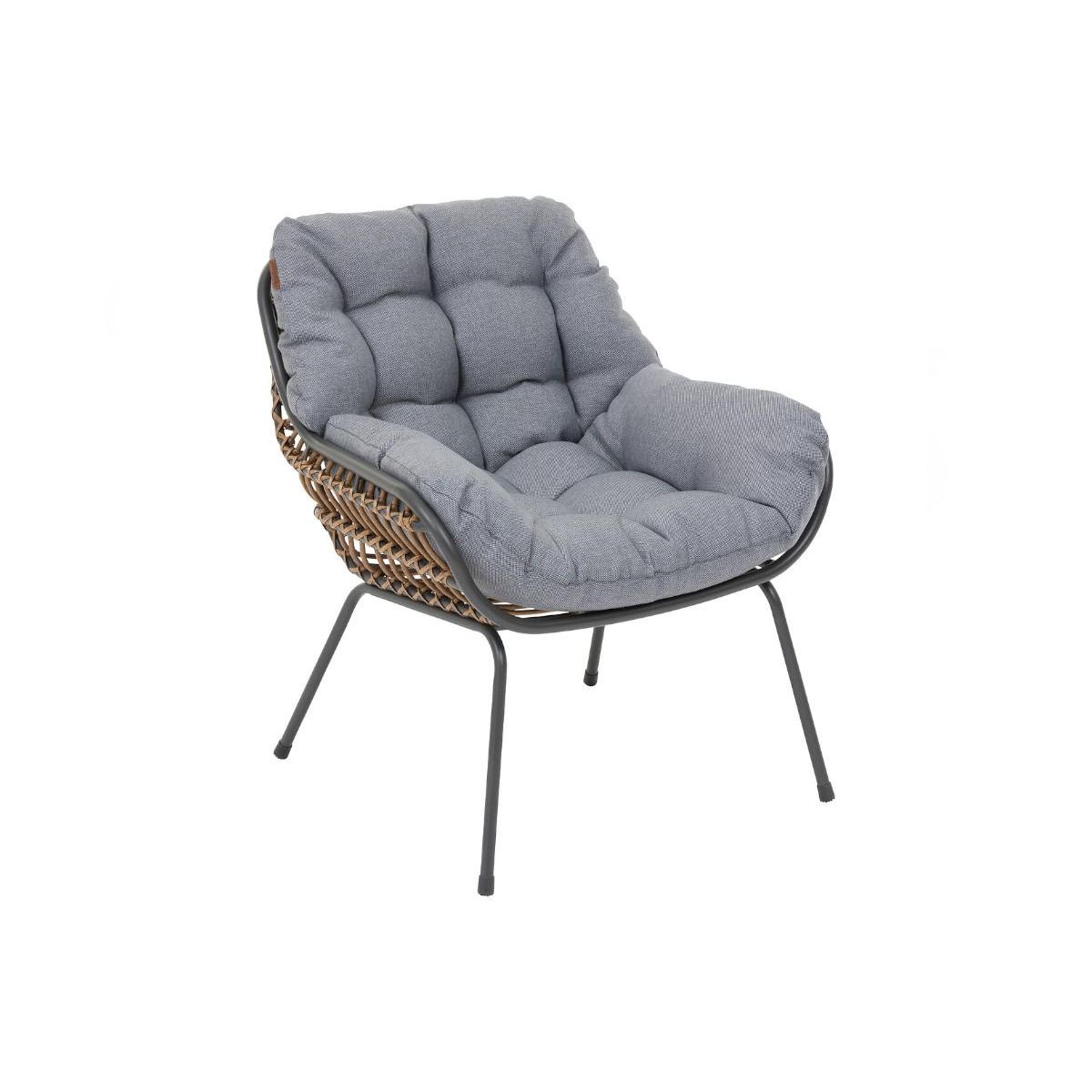 HESPERIDE Salon de jardin en aluminium Paopao Graphite - 4 places - Hespéride