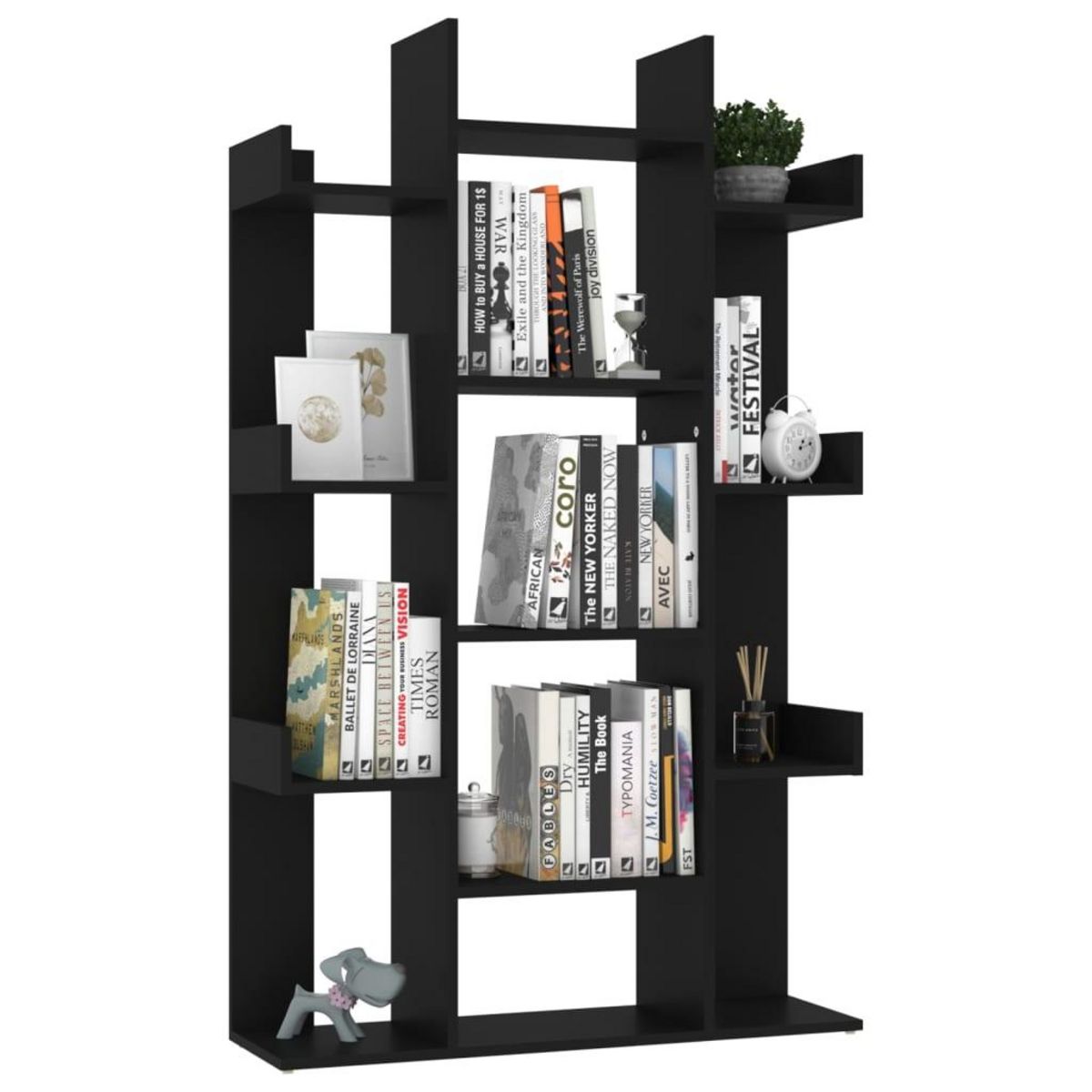 VIDAXL Bibliotheque Noir 86x25,5x140 cm Bois d'ingenierie