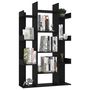 Voir la diapositive 4 : VIDAXL Bibliotheque Noir 86x25,5x140 cm Bois d'ingenierie
