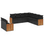Voir la diapositive 2 : VIDAXL Salon de jardin 9 pcs avec coussins noir resine tressee
