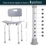 Voir la diapositive 3 : HOMCOM Chaise de douche siège de douche ergonomique hauteur réglable pieds antidérapants charge max. 136 Kg alu HDPE gris