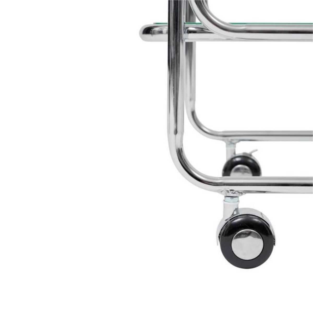 ATMOSPHERA Desserte Design en Verre  Hornwell  92cm Argent