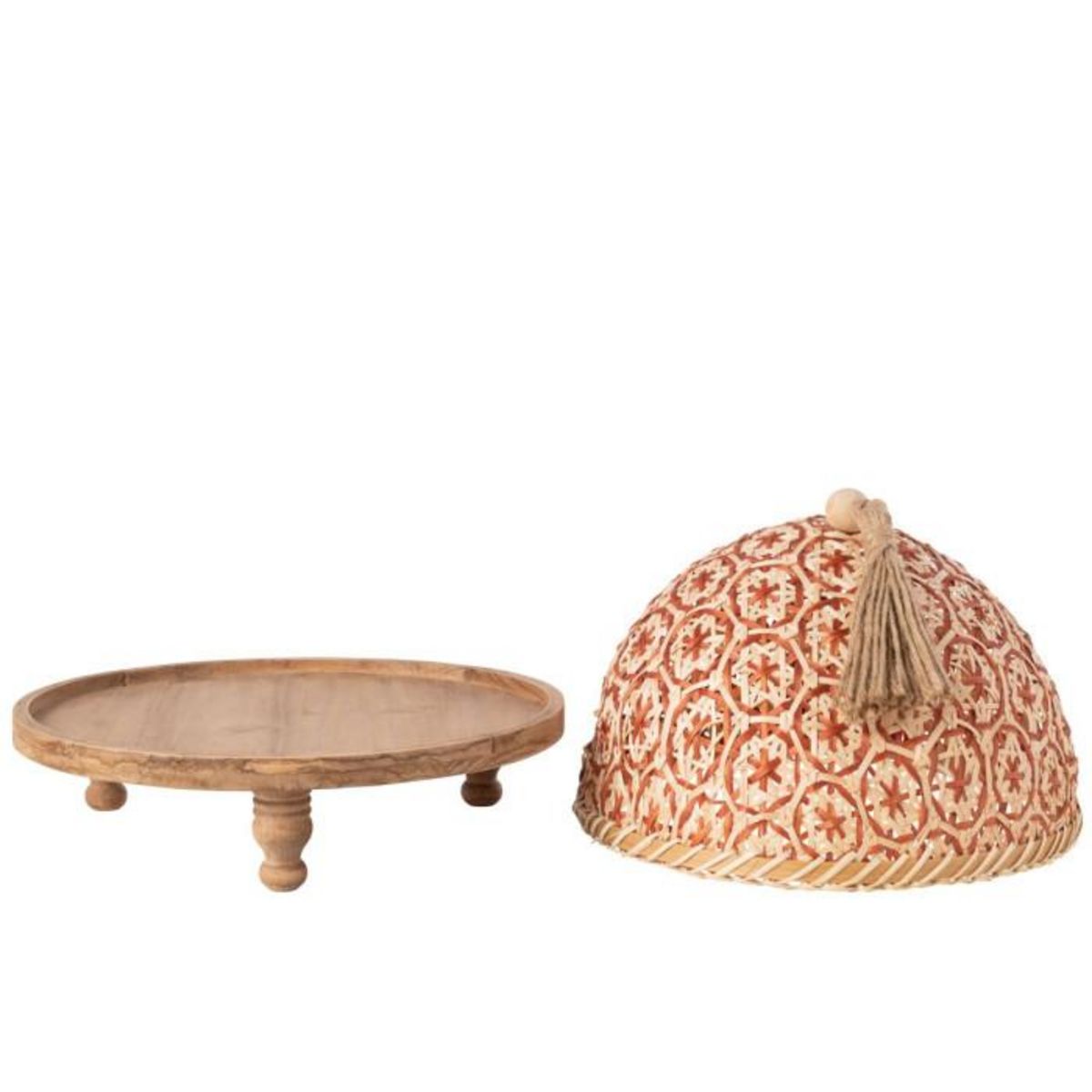 Paris Prix Cloche Alimentaire Avec Plateau  Bois  30cm Multicolore