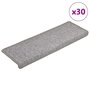 Voir la diapositive 1 : VIDAXL Tapis d'escalier 30 pcs 65x21x4 cm Gris clair