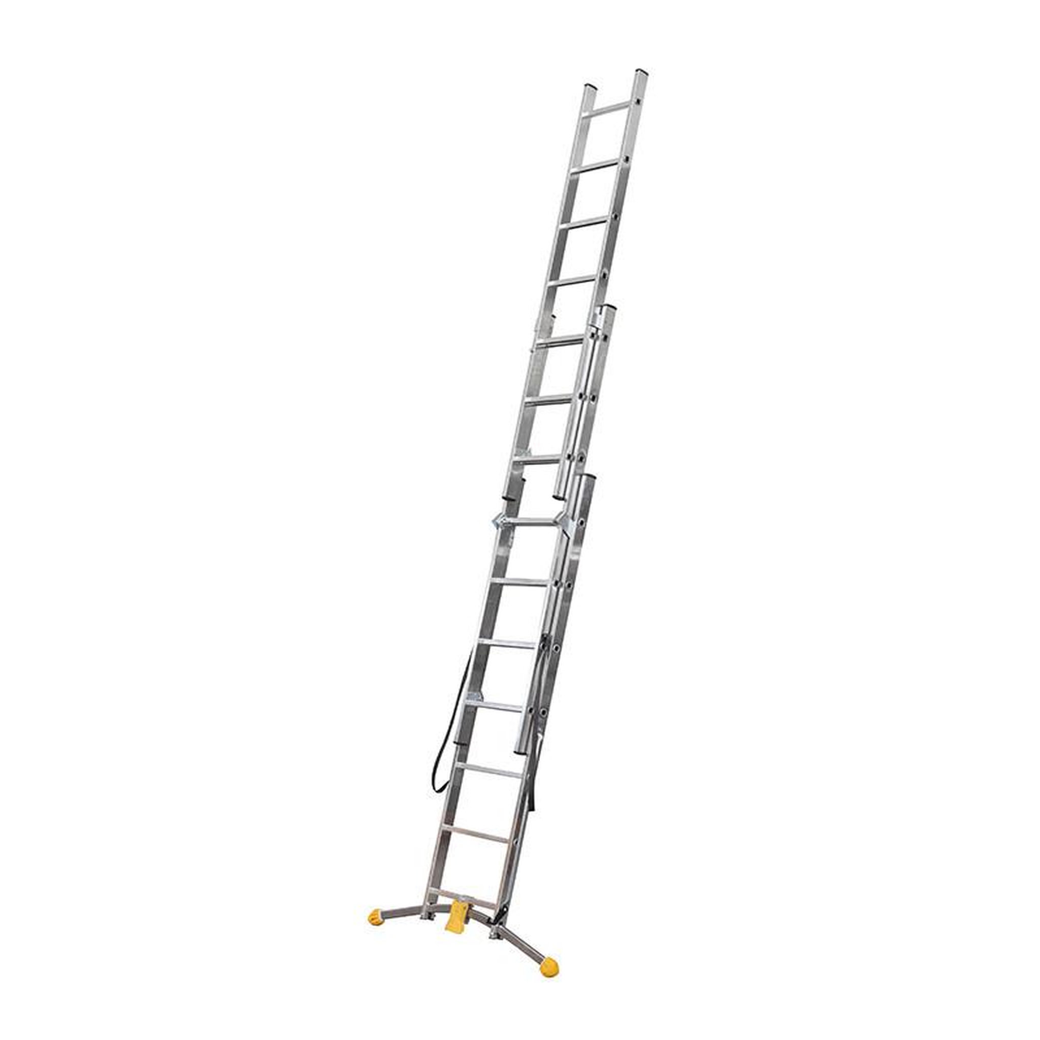 Voir la diapositive 4 : HAILO Echelle transformable 3 plans 3x7 échelons 4,1m/5m en aluminium hailo hobbylot