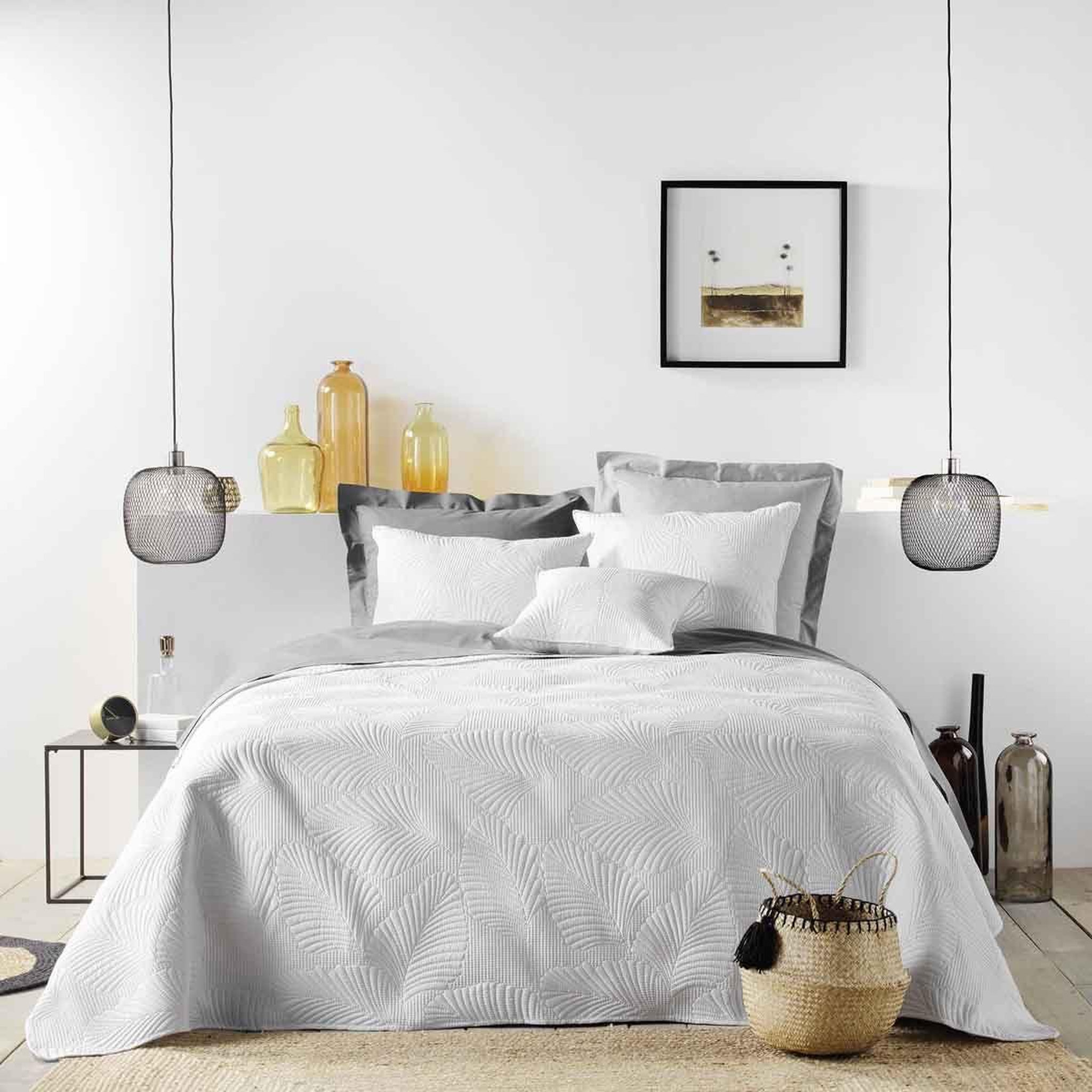 Voir la diapositive 4 : Douceur d'Intérieur Housse de coussin  palombine  60x60cm blanc