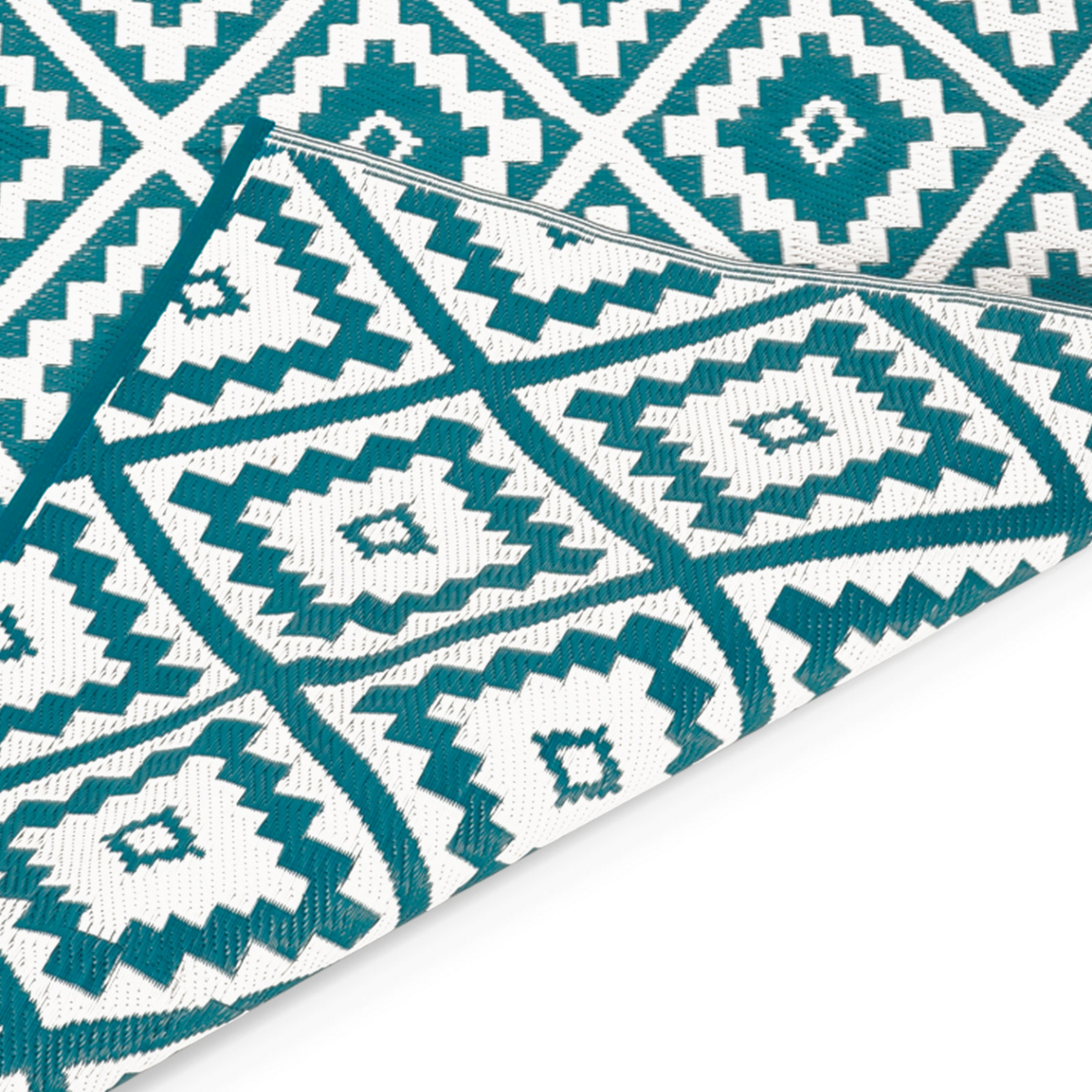 ID MARKET Tapis extérieur BAHAMAS bleu canard 270 x 470 CM