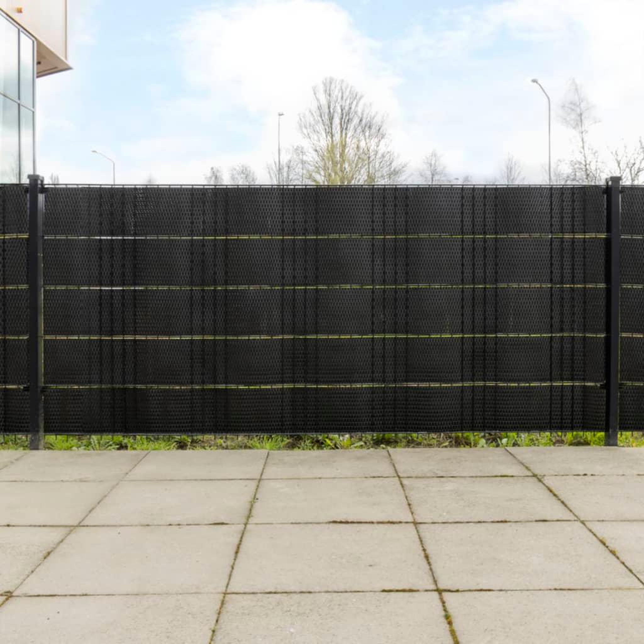 VIDAXL Paravents de balcon 5 pcs noir 255x19 cm resine tressee