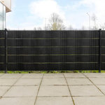 VIDAXL Paravents de balcon 5 pcs noir 255x19 cm resine tressee