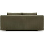 Voir la diapositive 6 : MARKET24 Banquette convertible 3 places MIKA - Velours côtelé vert kaki - Coffre de rangement - L 192 x H 84 x P 93 cm