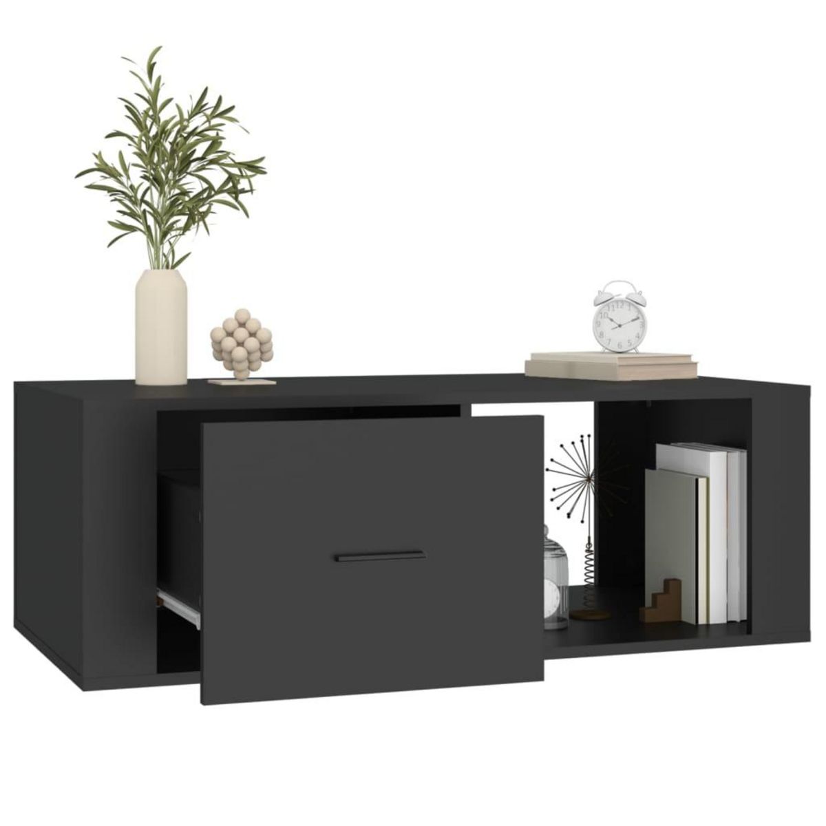 VIDAXL Table basse Noir 100x50,5x35 cm Bois d'ingenierie