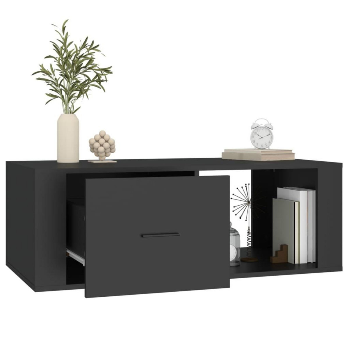 VIDAXL Table basse Noir 100x50,5x35 cm Bois d'ingenierie