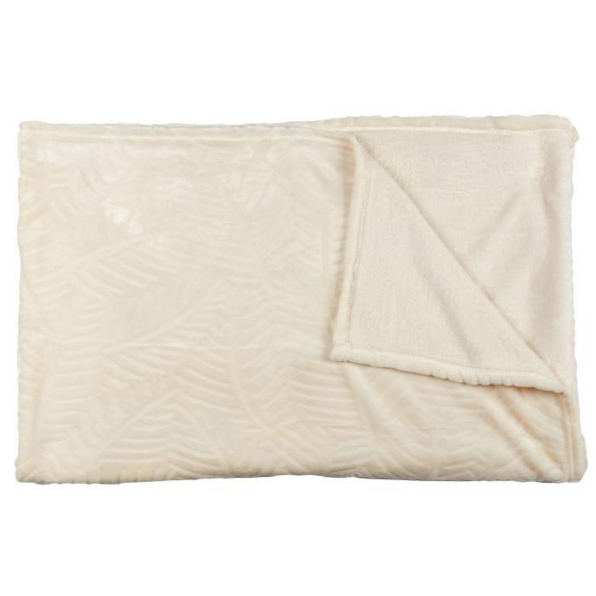 Paris Prix Plaid Flanelle Embosse  Roméo  150x200cm Crème