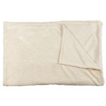 Paris Prix Plaid Flanelle Embosse  Roméo  150x200cm Crème