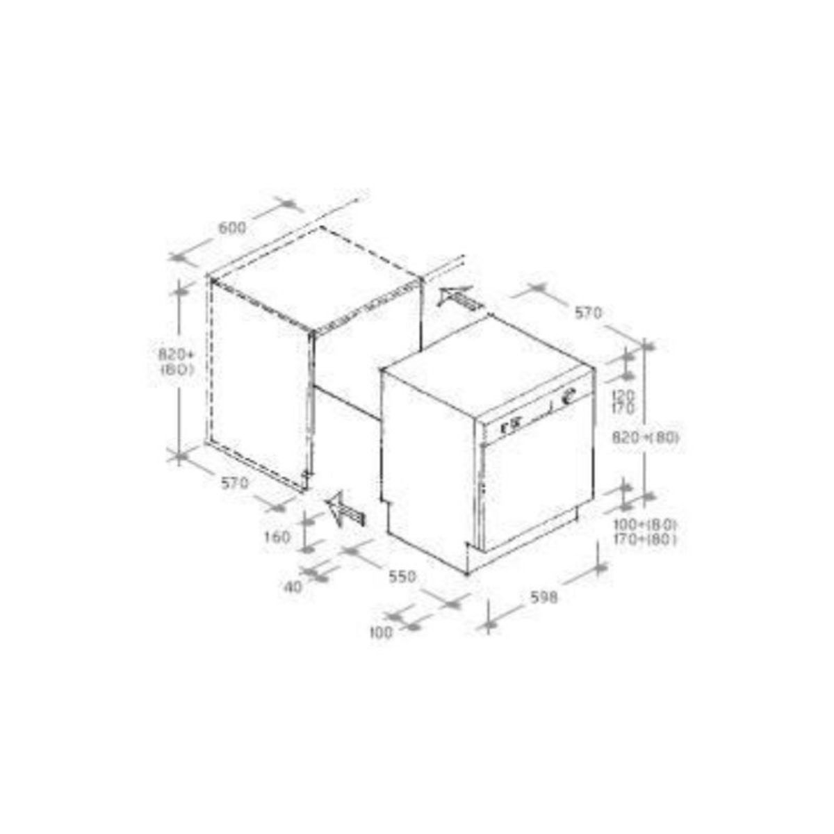 CANDY Lave-vaisselle CDS 2112X, 60 cm, 12 couverts, 47 dB, 7 programmes