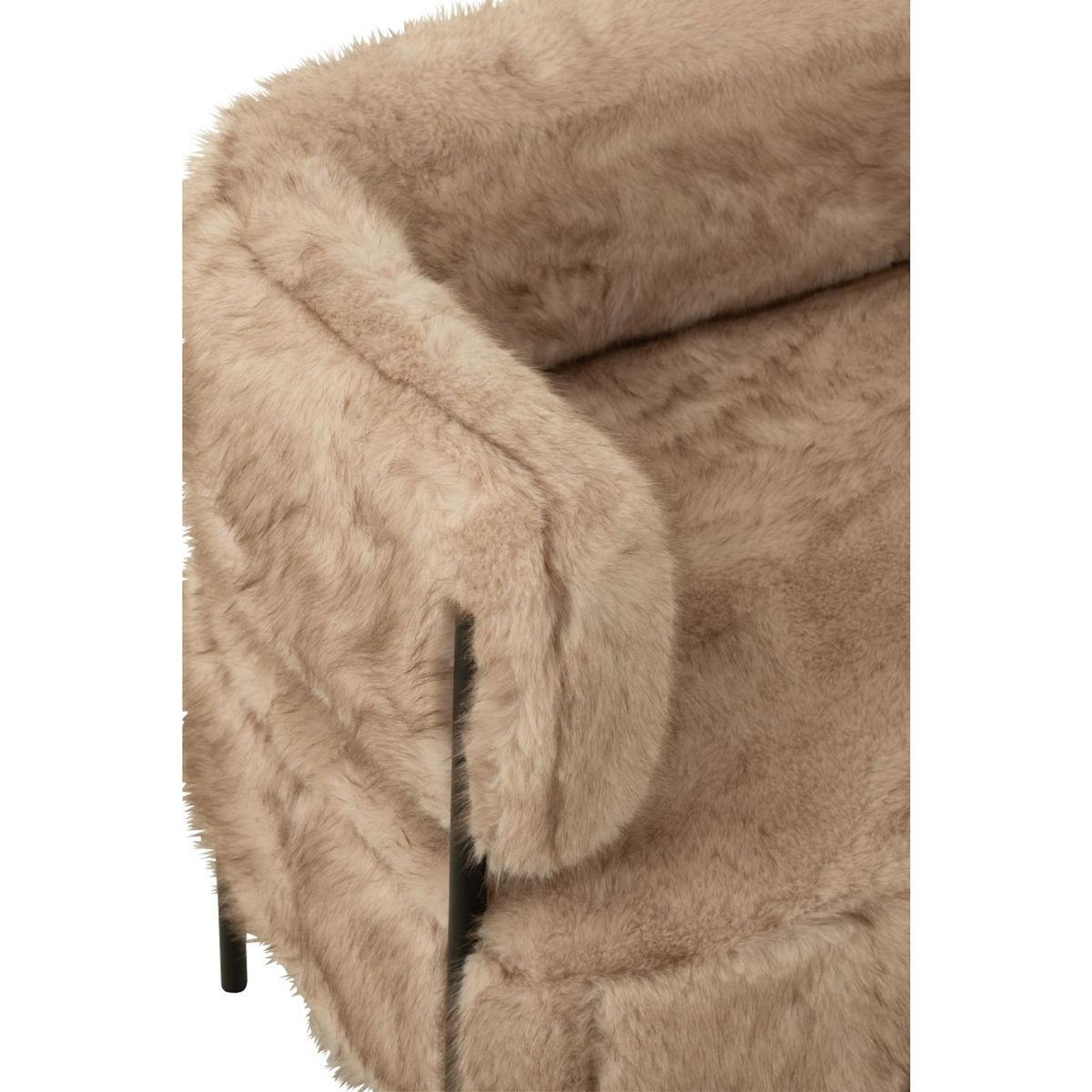 Paris Prix Canapé 2 Places Imitation Fourrure  Bun  133cm Taupe