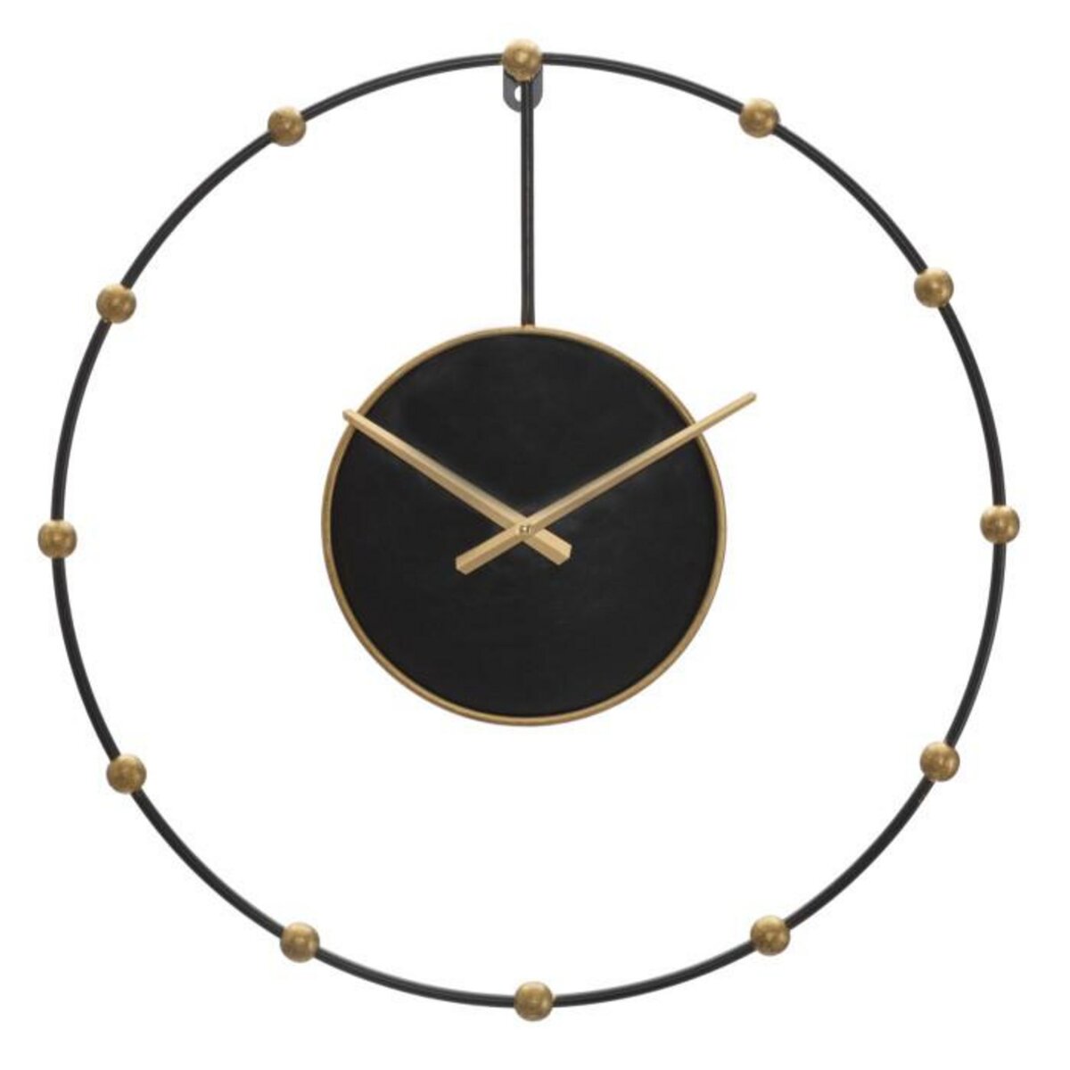 Paris Prix Horloge Murale en Métal  Pearl  61cm Noir