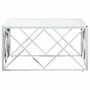 Voir la diapositive 4 : VIDAXL Table basse 80x80x40 cm acier inoxydable et verre
